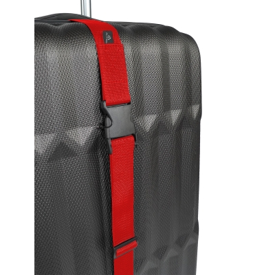 Pas transportowy zabezpieczający do walizki czerwony 40mm x 190 cm