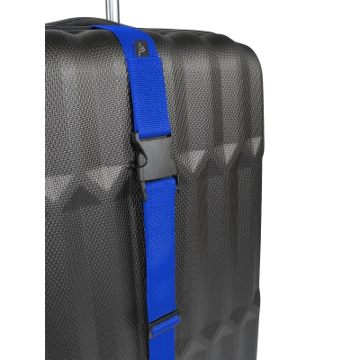 Pas transportowy zabezpieczający do walizki niebieski 40mm x 150 cm