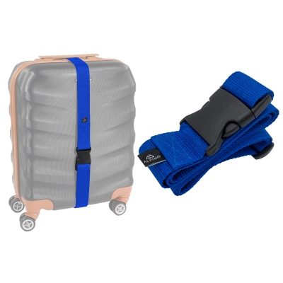 Pas transportowy zabezpieczający do walizki niebieski 40mm x 190 cm