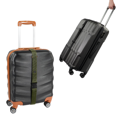 Pas zabezpieczający transportowy bagaż walizka - kolor khaki
