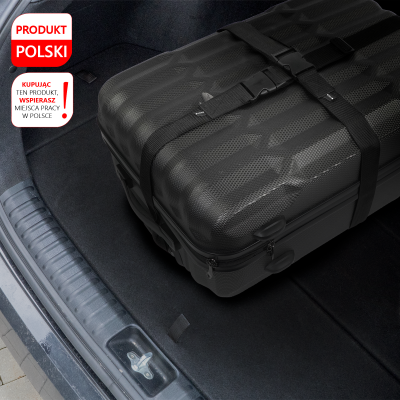 Pas zabezpieczający transportowy bagaż walizka czarny 30mm x 150 cm