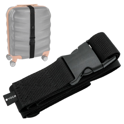Pas zabezpieczający transportowy bagaż walizka czarny 30mm x 150 cm