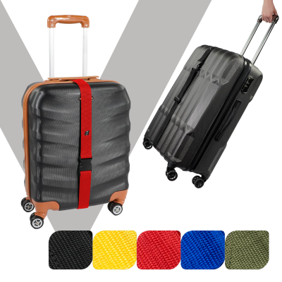 Pas zabezpieczający transportowy bagaż walizka czerwony 30mm x 150 cm