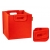 Pojemnik filcowy kosz organizer pudełko do szafy czerwony