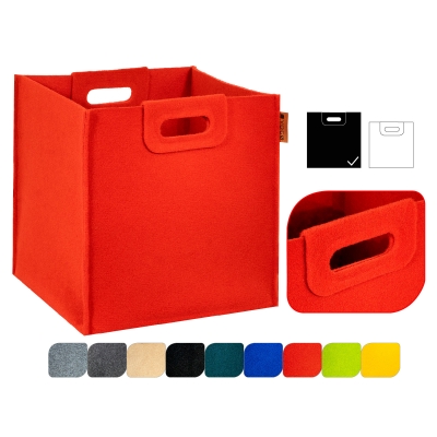 Pojemnik filcowy kosz organizer pudełko na zabawki czerwony